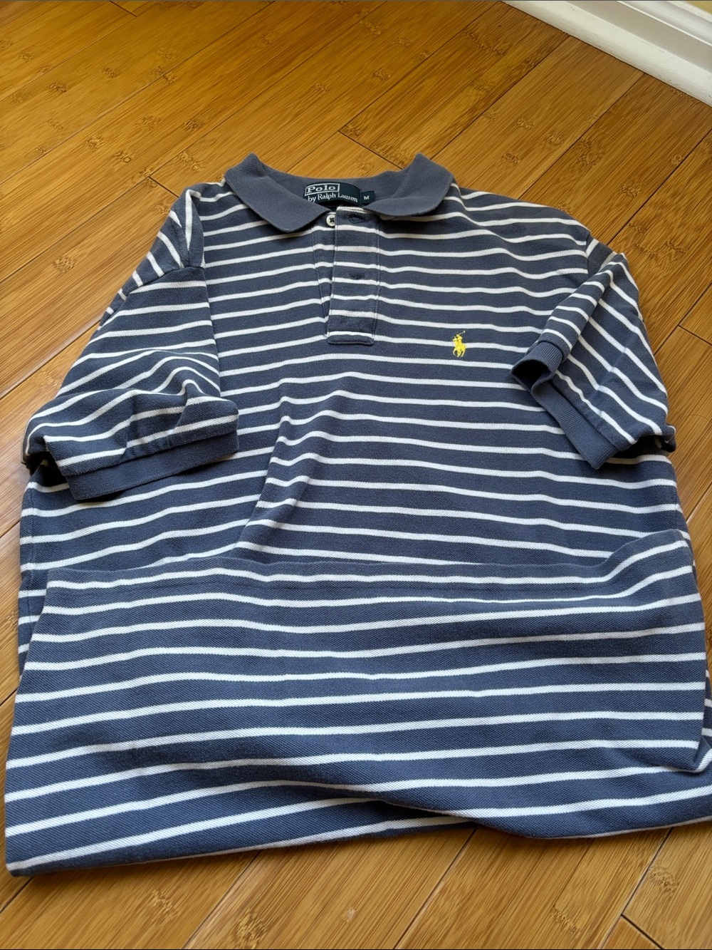 Polo by Ralph Lauren Navy and White Striped Short-Sleeve Polo